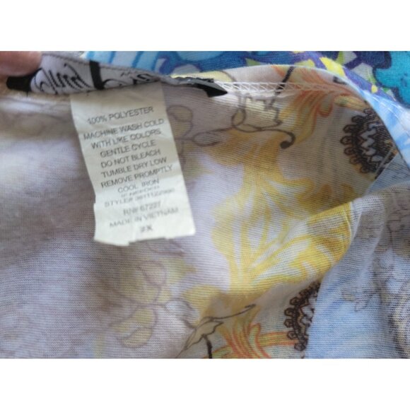 Only Nine Womens Top 2X Plus Tee Short Sleeve Polyester Laser Cut Blue PAI7E - Picture 8 of 8